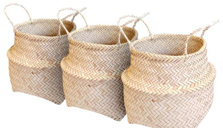 تصویر 2 از سبد استوانه ای حصیری مناسب نگهداری لوازم روزمره